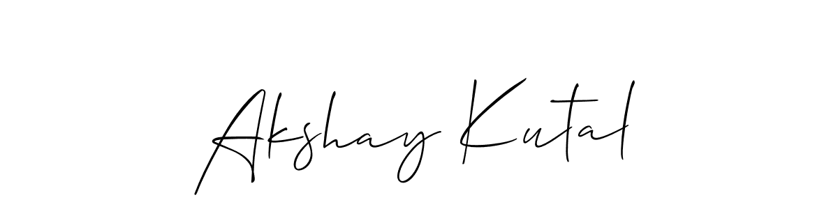 The best way (Allison_Script) to make a short signature is to pick only two or three words in your name. The name Akshay Kutal include a total of six letters. For converting this name. Akshay Kutal signature style 2 images and pictures png