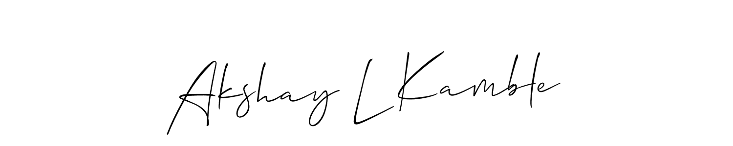 Best and Professional Signature Style for Akshay L Kamble. Allison_Script Best Signature Style Collection. Akshay L Kamble signature style 2 images and pictures png