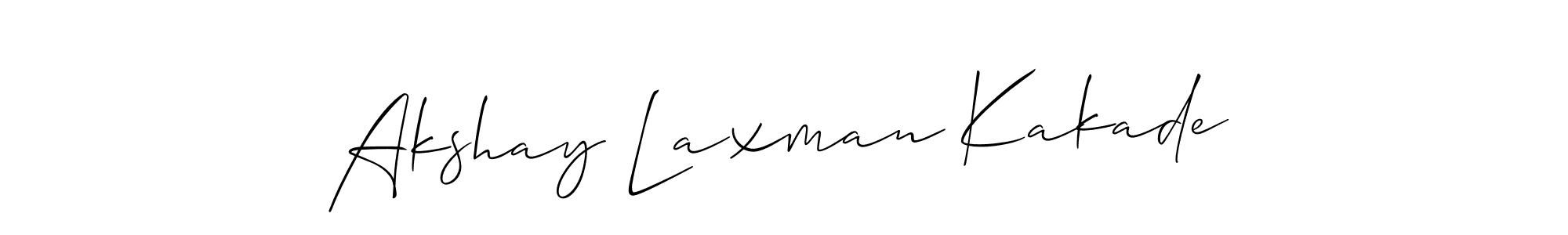 You should practise on your own different ways (Allison_Script) to write your name (Akshay Laxman Kakade) in signature. don't let someone else do it for you. Akshay Laxman Kakade signature style 2 images and pictures png