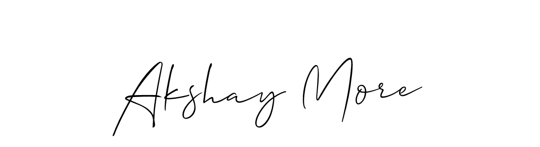 How to make Akshay More name signature. Use Allison_Script style for creating short signs online. This is the latest handwritten sign. Akshay More signature style 2 images and pictures png