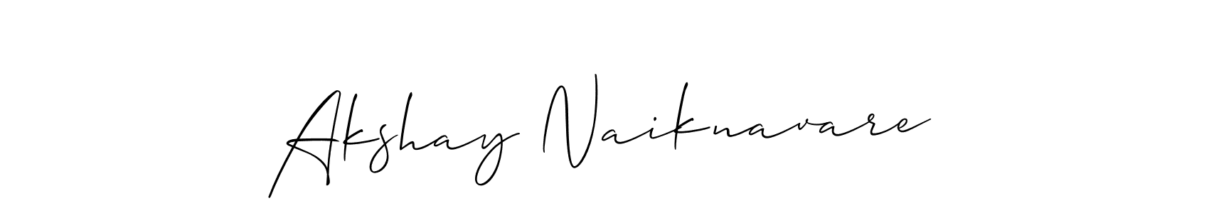 Design your own signature with our free online signature maker. With this signature software, you can create a handwritten (Allison_Script) signature for name Akshay Naiknavare. Akshay Naiknavare signature style 2 images and pictures png