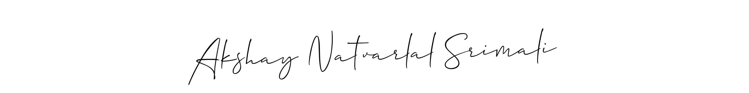 It looks lik you need a new signature style for name Akshay Natvarlal Srimali. Design unique handwritten (Allison_Script) signature with our free signature maker in just a few clicks. Akshay Natvarlal Srimali signature style 2 images and pictures png