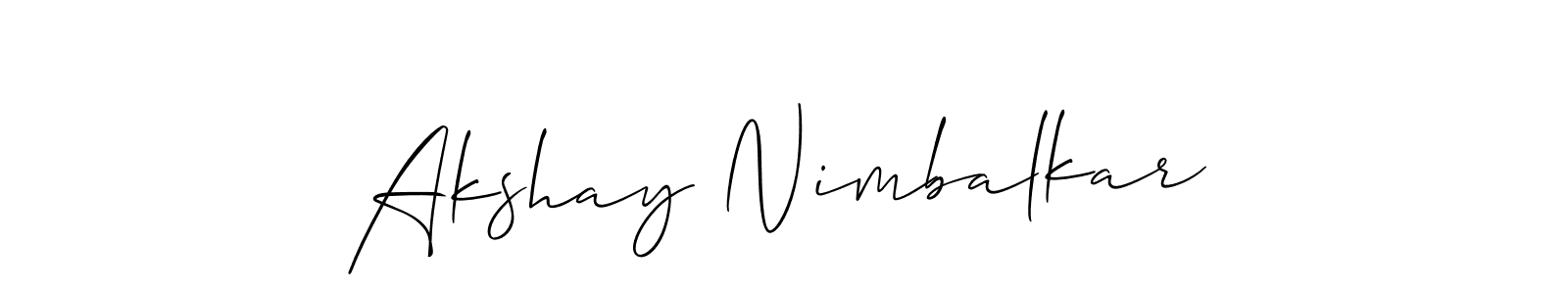 Create a beautiful signature design for name Akshay Nimbalkar. With this signature (Allison_Script) fonts, you can make a handwritten signature for free. Akshay Nimbalkar signature style 2 images and pictures png