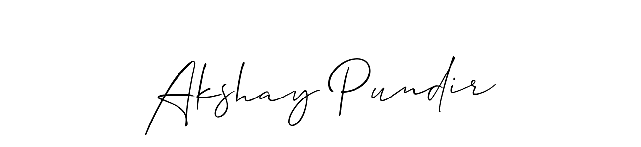 Use a signature maker to create a handwritten signature online. With this signature software, you can design (Allison_Script) your own signature for name Akshay Pundir. Akshay Pundir signature style 2 images and pictures png