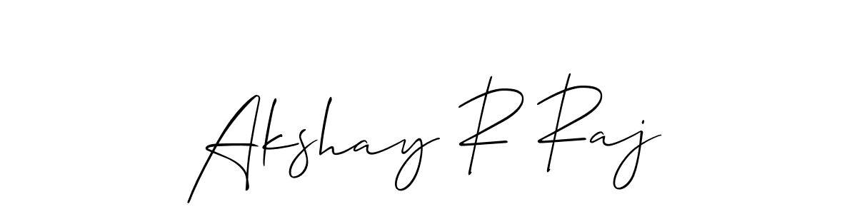 It looks lik you need a new signature style for name Akshay R Raj. Design unique handwritten (Allison_Script) signature with our free signature maker in just a few clicks. Akshay R Raj signature style 2 images and pictures png