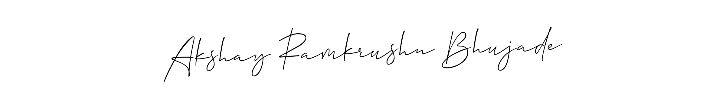 Also we have Akshay Ramkrushn Bhujade name is the best signature style. Create professional handwritten signature collection using Allison_Script autograph style. Akshay Ramkrushn Bhujade signature style 2 images and pictures png