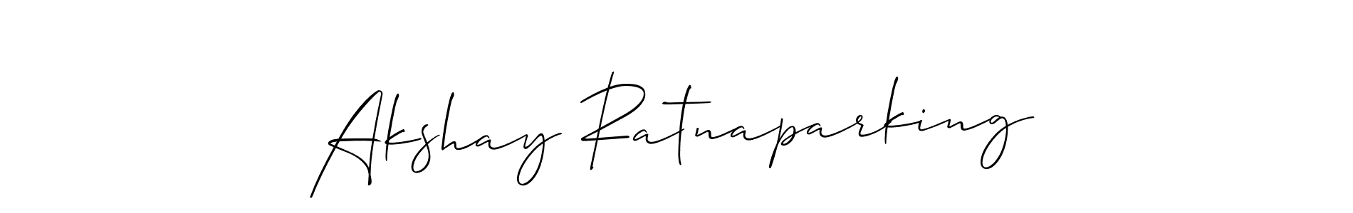 The best way (Allison_Script) to make a short signature is to pick only two or three words in your name. The name Akshay Ratnaparking include a total of six letters. For converting this name. Akshay Ratnaparking signature style 2 images and pictures png