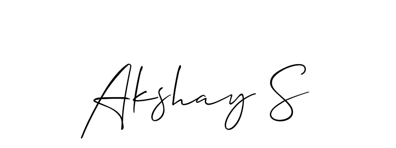 You can use this online signature creator to create a handwritten signature for the name Akshay S. This is the best online autograph maker. Akshay S signature style 2 images and pictures png