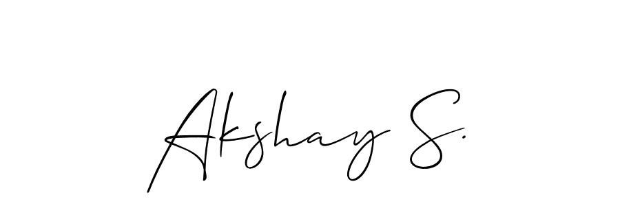 It looks lik you need a new signature style for name Akshay S.. Design unique handwritten (Allison_Script) signature with our free signature maker in just a few clicks. Akshay S. signature style 2 images and pictures png