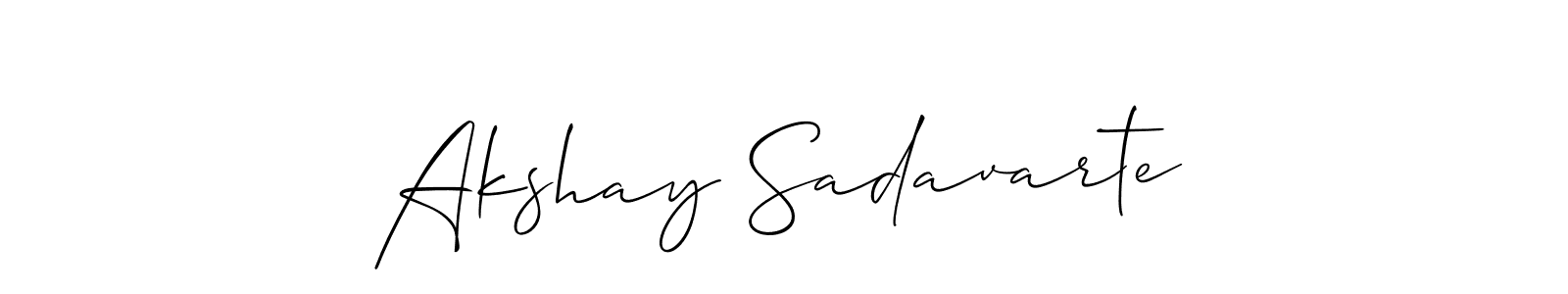 Make a short Akshay Sadavarte signature style. Manage your documents anywhere anytime using Allison_Script. Create and add eSignatures, submit forms, share and send files easily. Akshay Sadavarte signature style 2 images and pictures png