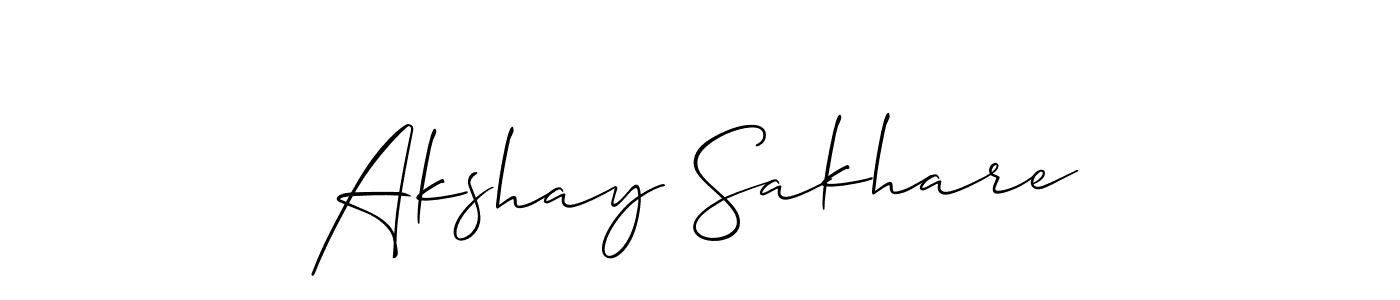 Akshay Sakhare stylish signature style. Best Handwritten Sign (Allison_Script) for my name. Handwritten Signature Collection Ideas for my name Akshay Sakhare. Akshay Sakhare signature style 2 images and pictures png