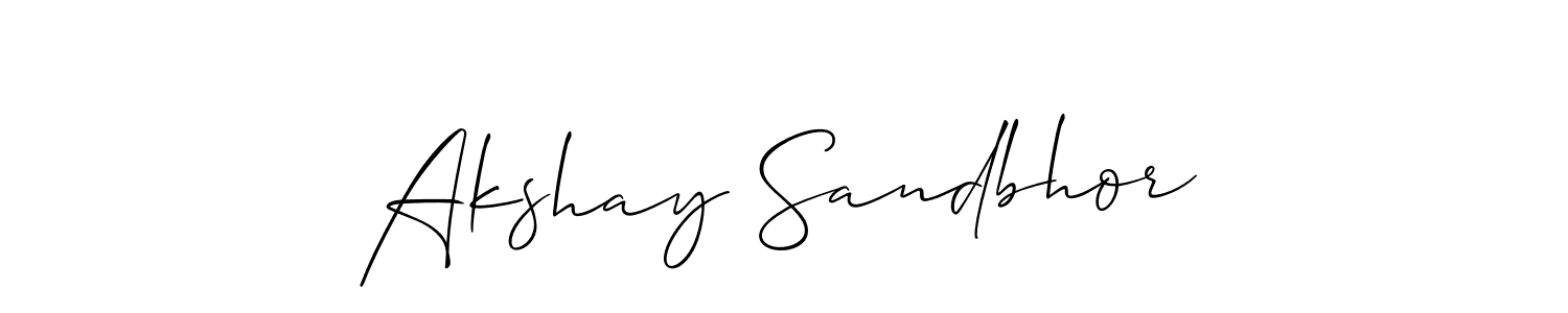 This is the best signature style for the Akshay Sandbhor name. Also you like these signature font (Allison_Script). Mix name signature. Akshay Sandbhor signature style 2 images and pictures png