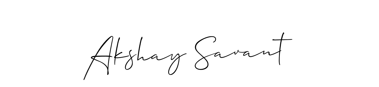 Akshay Savant stylish signature style. Best Handwritten Sign (Allison_Script) for my name. Handwritten Signature Collection Ideas for my name Akshay Savant. Akshay Savant signature style 2 images and pictures png