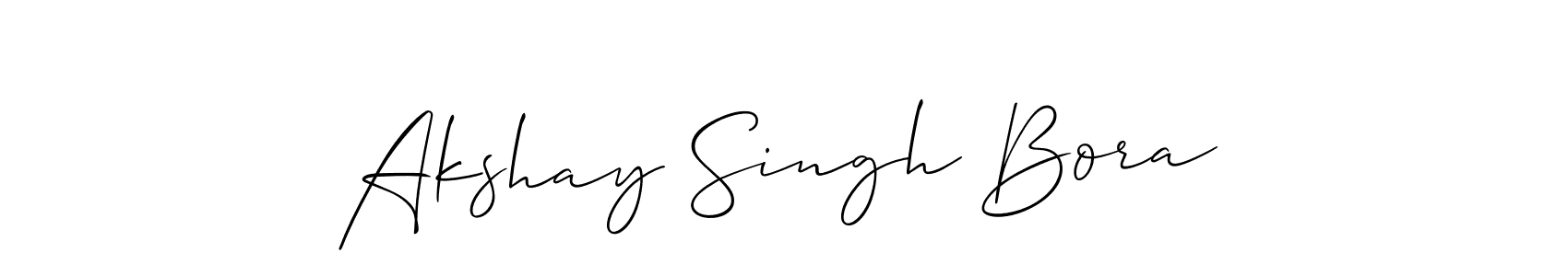 How to make Akshay Singh Bora signature? Allison_Script is a professional autograph style. Create handwritten signature for Akshay Singh Bora name. Akshay Singh Bora signature style 2 images and pictures png