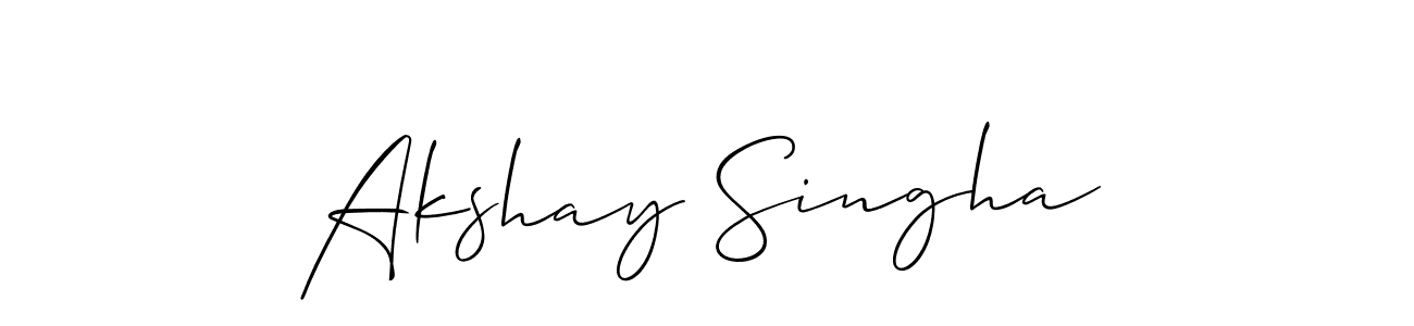 How to make Akshay Singha signature? Allison_Script is a professional autograph style. Create handwritten signature for Akshay Singha name. Akshay Singha signature style 2 images and pictures png