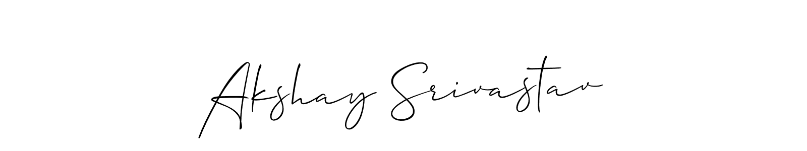 Use a signature maker to create a handwritten signature online. With this signature software, you can design (Allison_Script) your own signature for name Akshay Srivastav. Akshay Srivastav signature style 2 images and pictures png