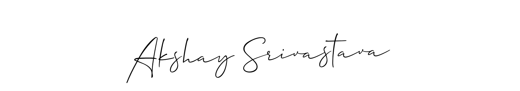 Create a beautiful signature design for name Akshay Srivastava. With this signature (Allison_Script) fonts, you can make a handwritten signature for free. Akshay Srivastava signature style 2 images and pictures png