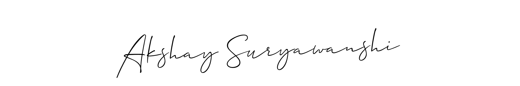 It looks lik you need a new signature style for name Akshay Suryawanshi. Design unique handwritten (Allison_Script) signature with our free signature maker in just a few clicks. Akshay Suryawanshi signature style 2 images and pictures png