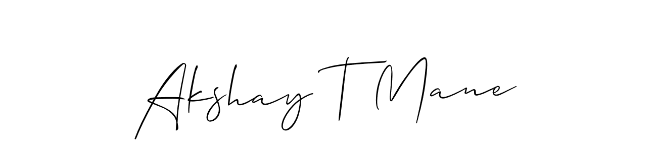 Use a signature maker to create a handwritten signature online. With this signature software, you can design (Allison_Script) your own signature for name Akshay T Mane. Akshay T Mane signature style 2 images and pictures png