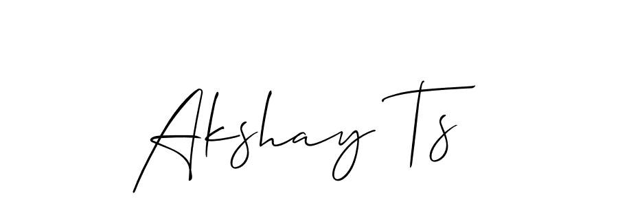 Akshay Ts stylish signature style. Best Handwritten Sign (Allison_Script) for my name. Handwritten Signature Collection Ideas for my name Akshay Ts. Akshay Ts signature style 2 images and pictures png