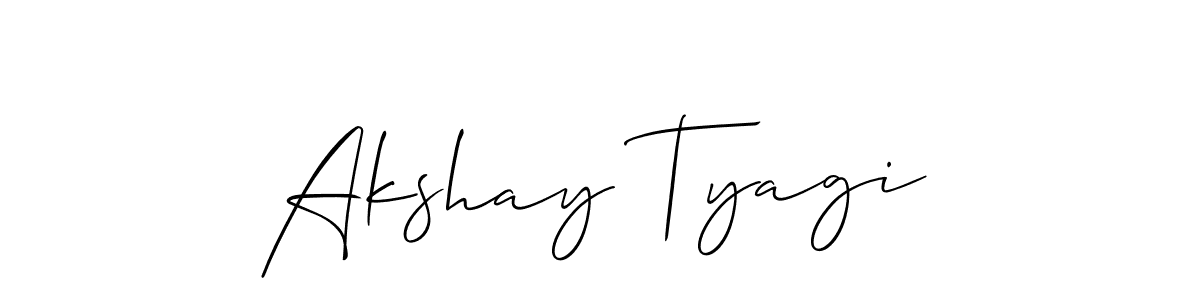 You can use this online signature creator to create a handwritten signature for the name Akshay Tyagi. This is the best online autograph maker. Akshay Tyagi signature style 2 images and pictures png