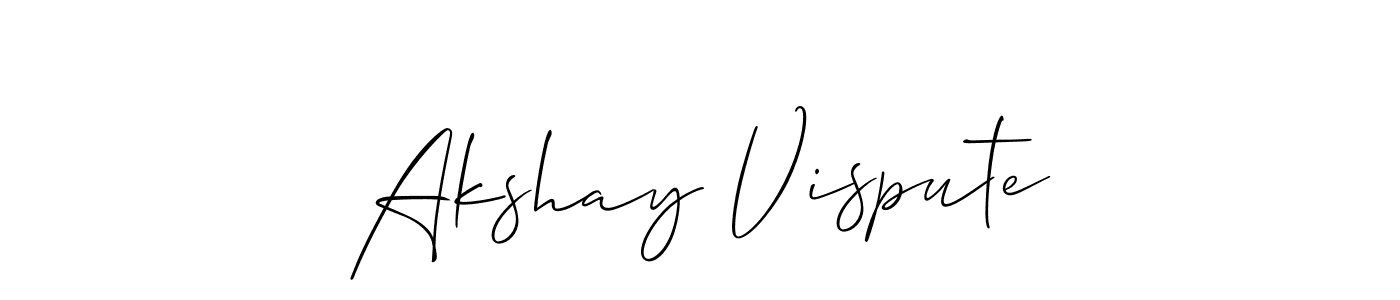 if you are searching for the best signature style for your name Akshay Vispute. so please give up your signature search. here we have designed multiple signature styles  using Allison_Script. Akshay Vispute signature style 2 images and pictures png