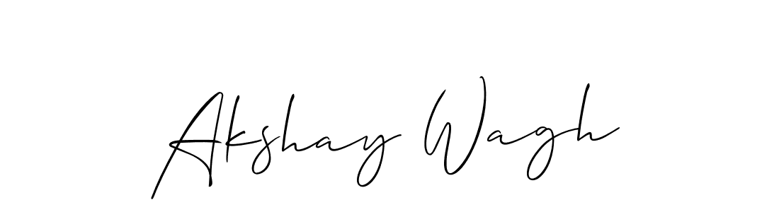 Design your own signature with our free online signature maker. With this signature software, you can create a handwritten (Allison_Script) signature for name Akshay Wagh. Akshay Wagh signature style 2 images and pictures png