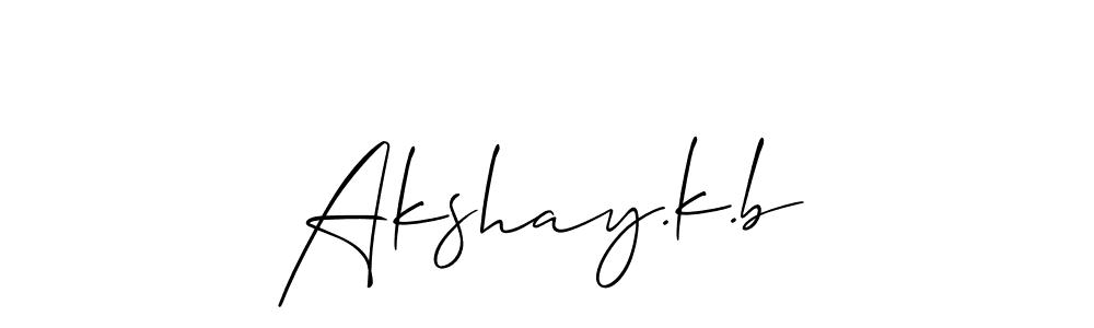 Best and Professional Signature Style for Akshay.k.b. Allison_Script Best Signature Style Collection. Akshay.k.b signature style 2 images and pictures png