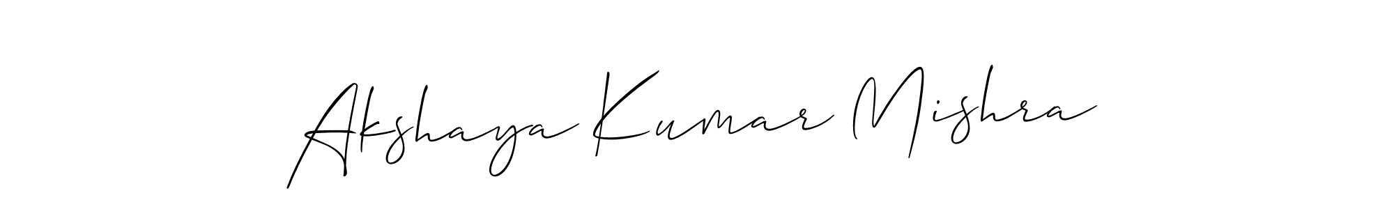 Use a signature maker to create a handwritten signature online. With this signature software, you can design (Allison_Script) your own signature for name Akshaya Kumar Mishra. Akshaya Kumar Mishra signature style 2 images and pictures png