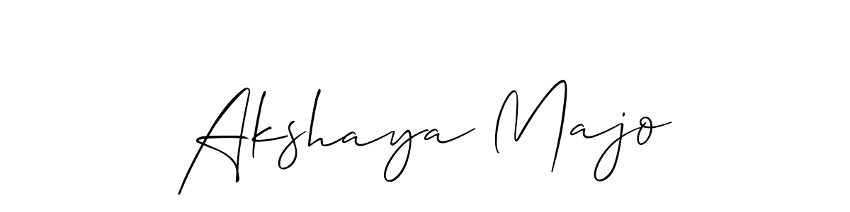 Make a beautiful signature design for name Akshaya Majo. With this signature (Allison_Script) style, you can create a handwritten signature for free. Akshaya Majo signature style 2 images and pictures png