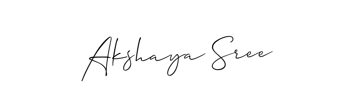 Similarly Allison_Script is the best handwritten signature design. Signature creator online .You can use it as an online autograph creator for name Akshaya Sree. Akshaya Sree signature style 2 images and pictures png