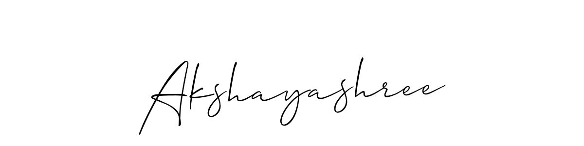 It looks lik you need a new signature style for name Akshayashree. Design unique handwritten (Allison_Script) signature with our free signature maker in just a few clicks. Akshayashree signature style 2 images and pictures png