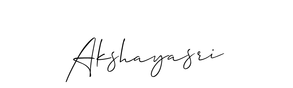 How to make Akshayasri signature? Allison_Script is a professional autograph style. Create handwritten signature for Akshayasri name. Akshayasri signature style 2 images and pictures png