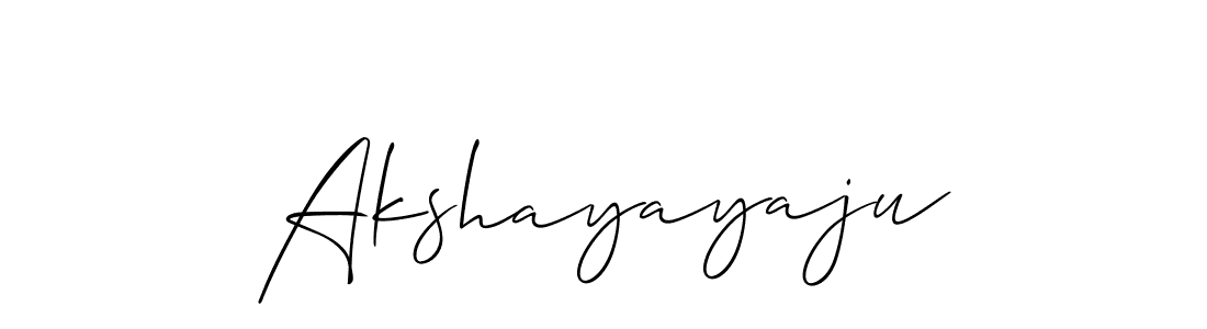 Design your own signature with our free online signature maker. With this signature software, you can create a handwritten (Allison_Script) signature for name Akshayayaju. Akshayayaju signature style 2 images and pictures png