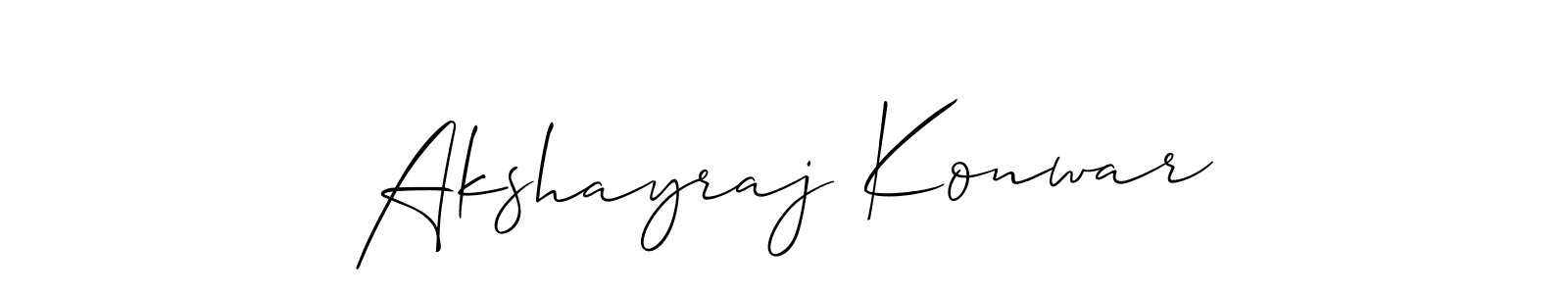 Create a beautiful signature design for name Akshayraj Konwar. With this signature (Allison_Script) fonts, you can make a handwritten signature for free. Akshayraj Konwar signature style 2 images and pictures png