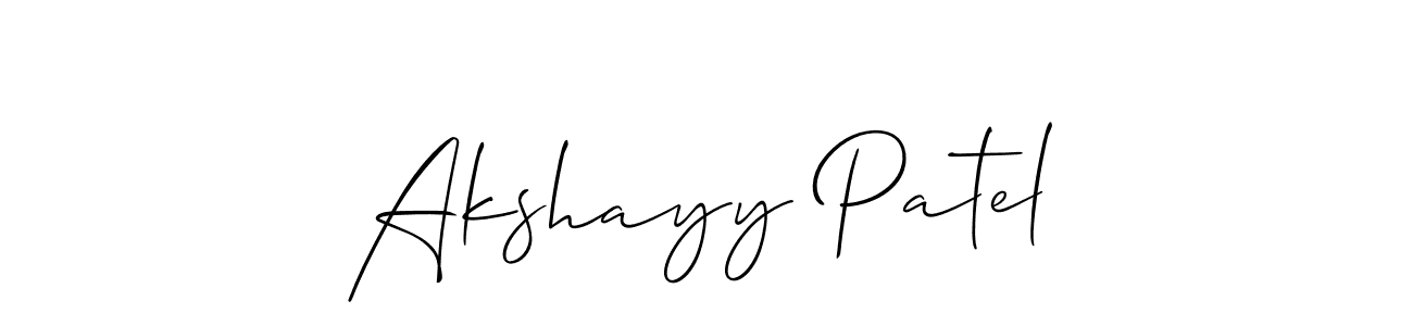 Also we have Akshayy Patel name is the best signature style. Create professional handwritten signature collection using Allison_Script autograph style. Akshayy Patel signature style 2 images and pictures png