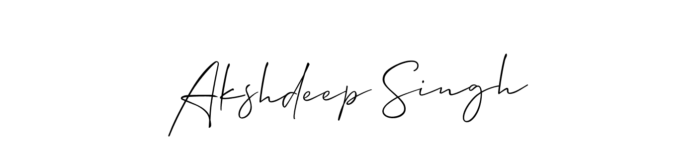 Use a signature maker to create a handwritten signature online. With this signature software, you can design (Allison_Script) your own signature for name Akshdeep Singh. Akshdeep Singh signature style 2 images and pictures png