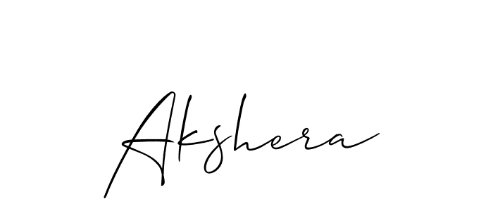 Make a beautiful signature design for name Akshera. With this signature (Allison_Script) style, you can create a handwritten signature for free. Akshera signature style 2 images and pictures png