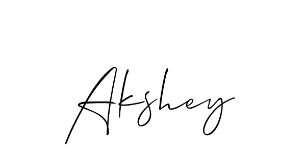 It looks lik you need a new signature style for name Akshey. Design unique handwritten (Allison_Script) signature with our free signature maker in just a few clicks. Akshey signature style 2 images and pictures png