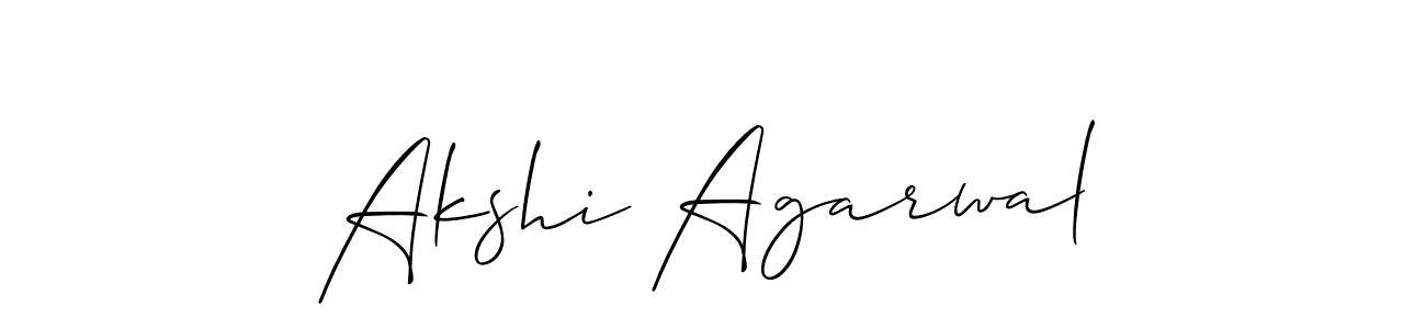 Also we have Akshi Agarwal name is the best signature style. Create professional handwritten signature collection using Allison_Script autograph style. Akshi Agarwal signature style 2 images and pictures png