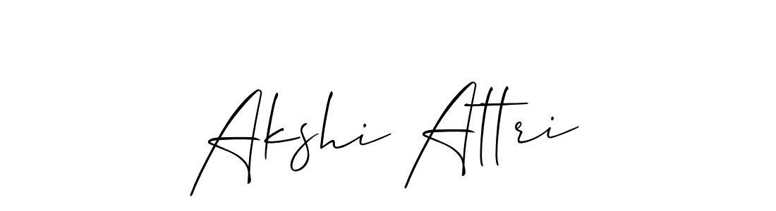 Design your own signature with our free online signature maker. With this signature software, you can create a handwritten (Allison_Script) signature for name Akshi Attri. Akshi Attri signature style 2 images and pictures png