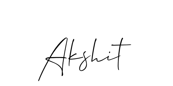 Design your own signature with our free online signature maker. With this signature software, you can create a handwritten (Allison_Script) signature for name Akshit. Akshit signature style 2 images and pictures png
