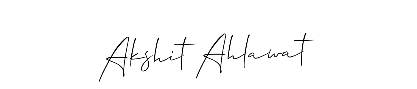 Make a beautiful signature design for name Akshit Ahlawat. With this signature (Allison_Script) style, you can create a handwritten signature for free. Akshit Ahlawat signature style 2 images and pictures png