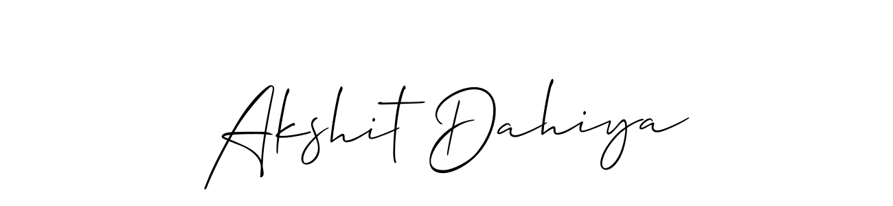 How to make Akshit Dahiya name signature. Use Allison_Script style for creating short signs online. This is the latest handwritten sign. Akshit Dahiya signature style 2 images and pictures png