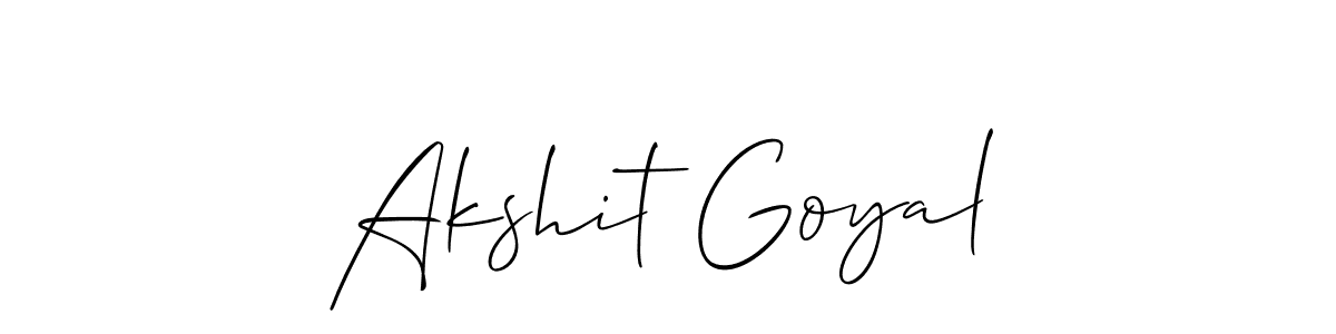 Create a beautiful signature design for name Akshit Goyal. With this signature (Allison_Script) fonts, you can make a handwritten signature for free. Akshit Goyal signature style 2 images and pictures png