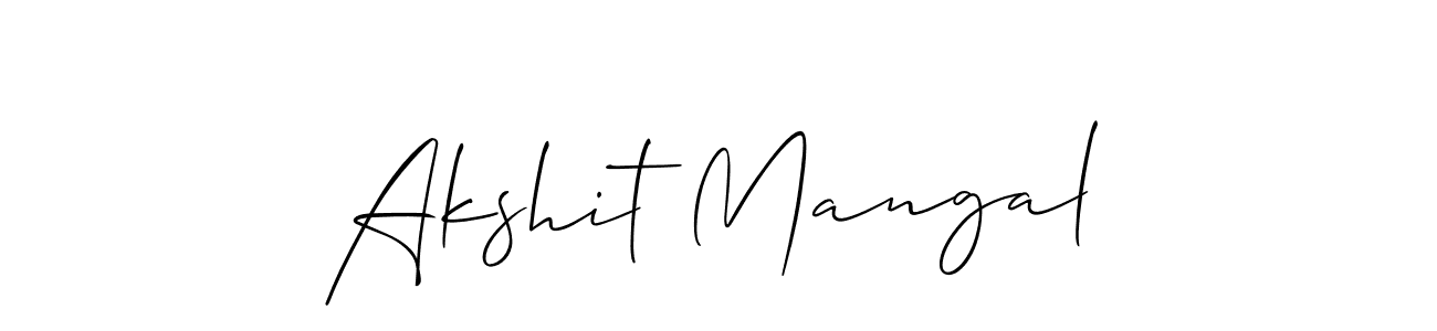 It looks lik you need a new signature style for name Akshit Mangal. Design unique handwritten (Allison_Script) signature with our free signature maker in just a few clicks. Akshit Mangal signature style 2 images and pictures png