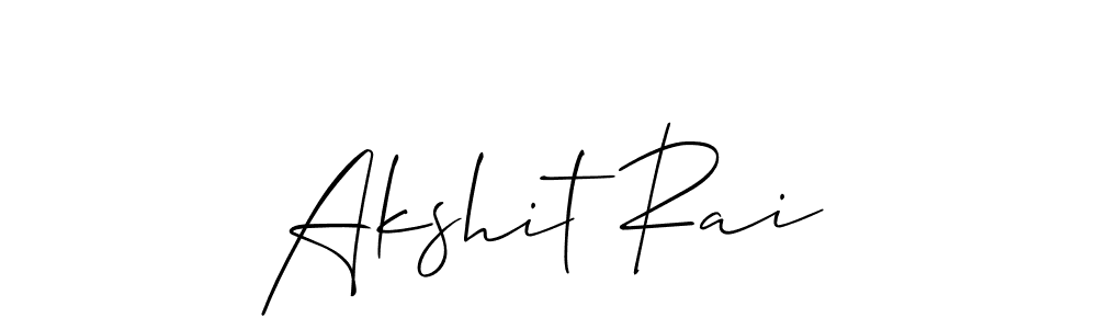 Design your own signature with our free online signature maker. With this signature software, you can create a handwritten (Allison_Script) signature for name Akshit Rai. Akshit Rai signature style 2 images and pictures png