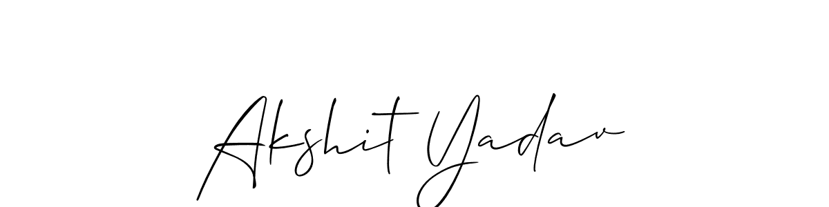 Create a beautiful signature design for name Akshit Yadav. With this signature (Allison_Script) fonts, you can make a handwritten signature for free. Akshit Yadav signature style 2 images and pictures png