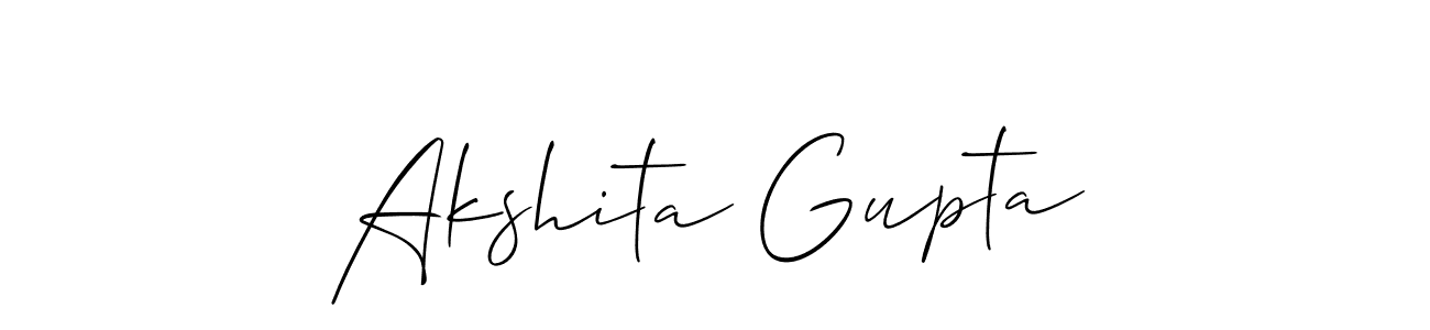 Make a short Akshita Gupta signature style. Manage your documents anywhere anytime using Allison_Script. Create and add eSignatures, submit forms, share and send files easily. Akshita Gupta signature style 2 images and pictures png