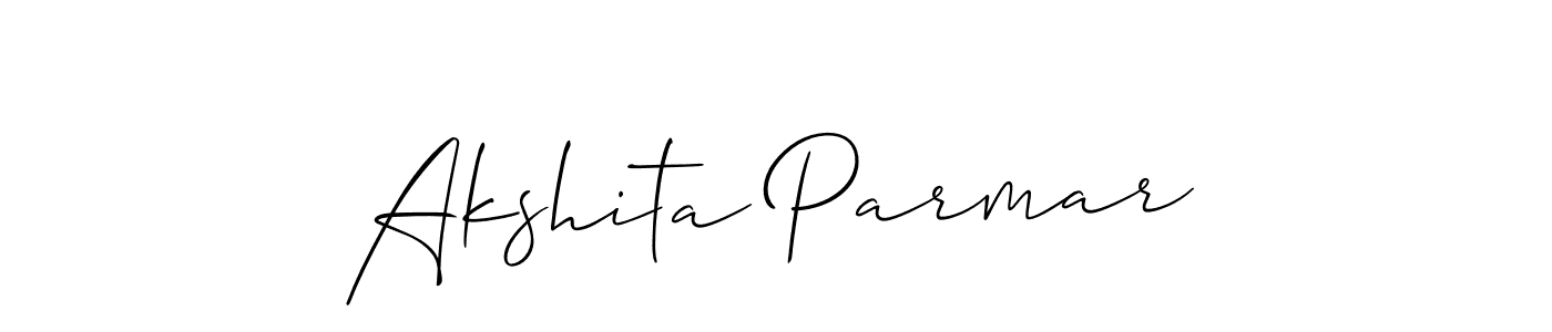Also You can easily find your signature by using the search form. We will create Akshita Parmar name handwritten signature images for you free of cost using Allison_Script sign style. Akshita Parmar signature style 2 images and pictures png